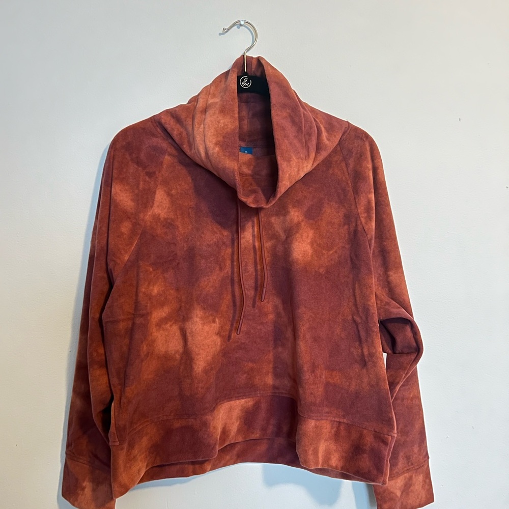 NWT cowl neck acid wash sweatshirt